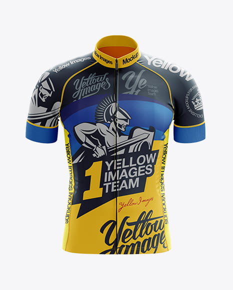 Download Men's Cycling Jersey Mockup - Front View PSD Mockups by The Clothing Factory